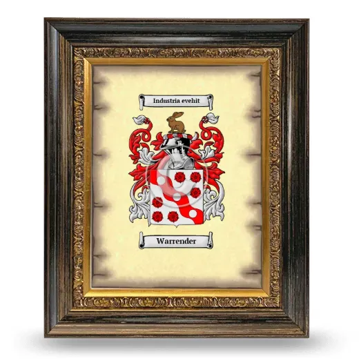 Warrender Coat of Arms Framed - Heirloom