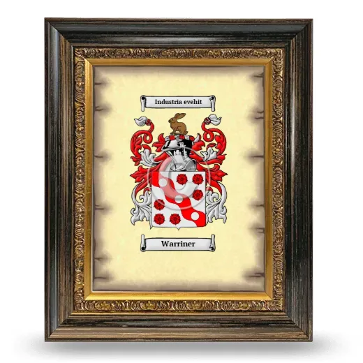 Warriner Coat of Arms Framed - Heirloom