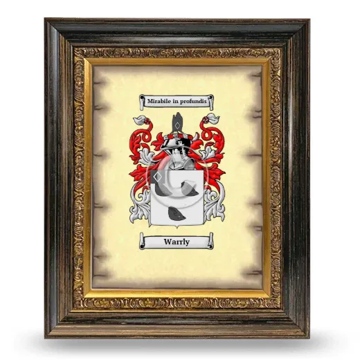 Warrly Coat of Arms Framed - Heirloom