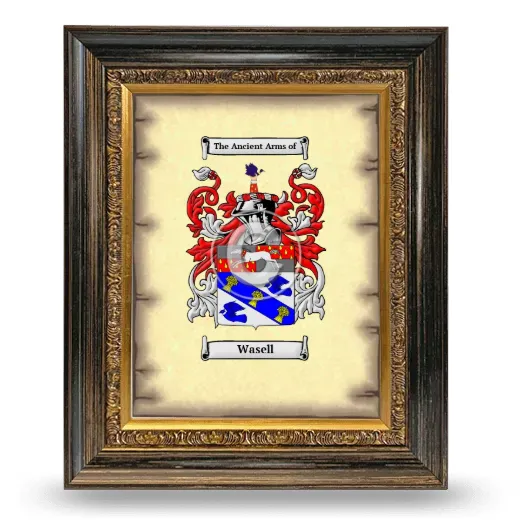 Wasell Coat of Arms Framed - Heirloom