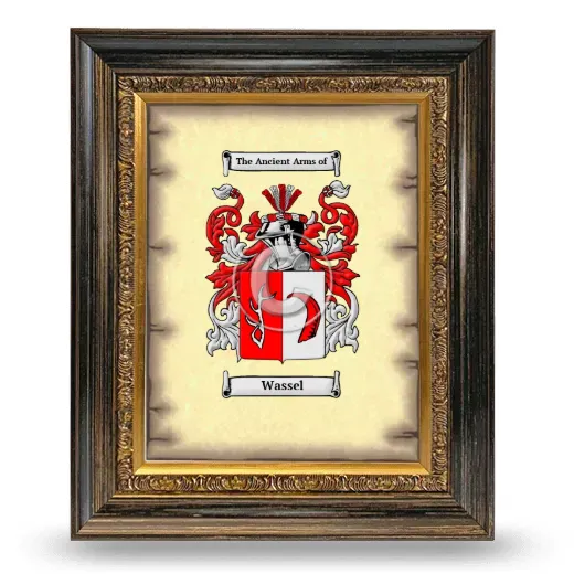 Wassel Coat of Arms Framed - Heirloom