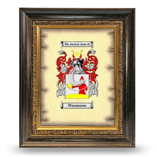 Wassmann Coat of Arms Framed - Heirloom