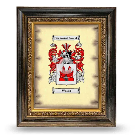 Watas Coat of Arms Framed - Heirloom