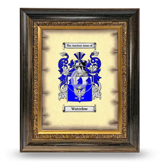 Waterlow Coat of Arms Framed - Heirloom