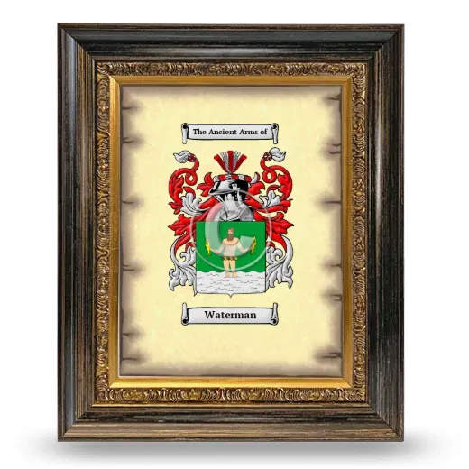 Waterman Coat of Arms Framed - Heirloom