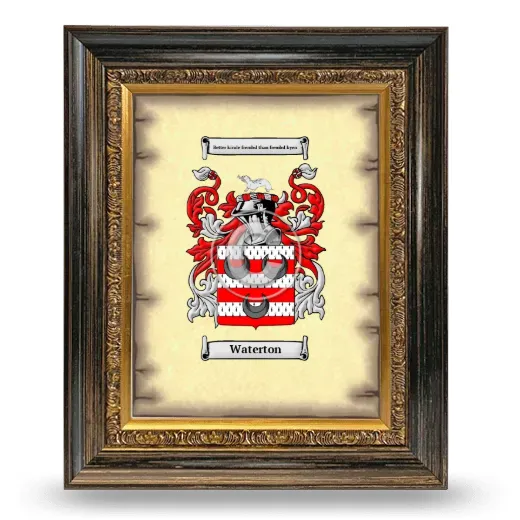 Waterton Coat of Arms Framed - Heirloom
