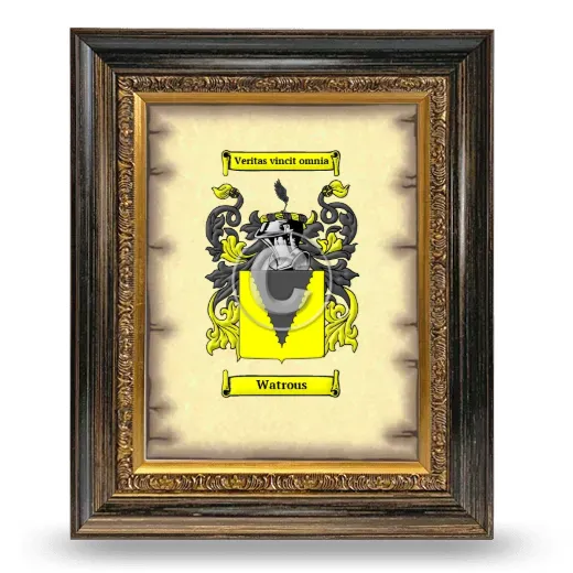 Watrous Coat of Arms Framed - Heirloom