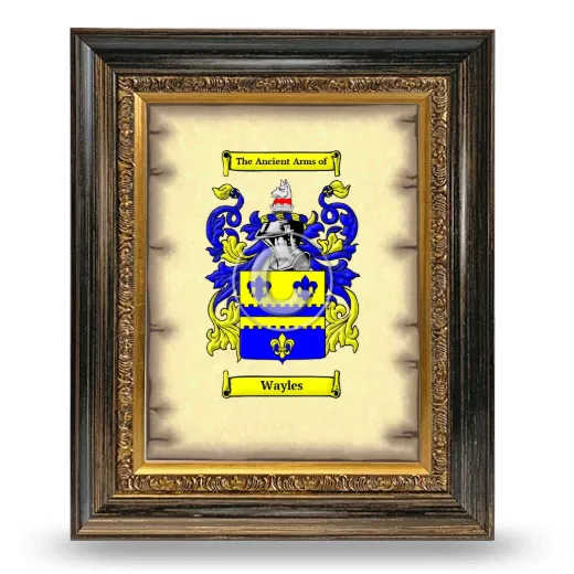 Wayles Coat of Arms Framed - Heirloom