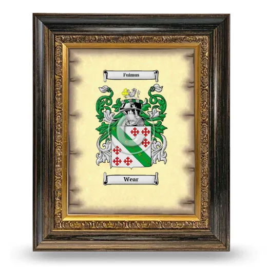Wear Coat of Arms Framed - Heirloom