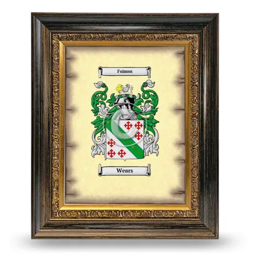 Wears Coat of Arms Framed - Heirloom