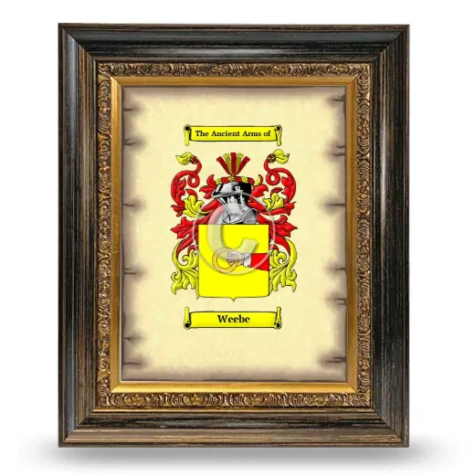 Weebe Coat of Arms Framed - Heirloom