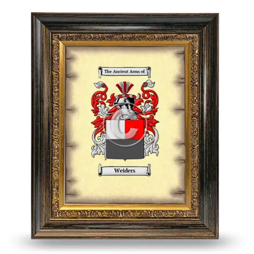 Weiders Coat of Arms Framed - Heirloom
