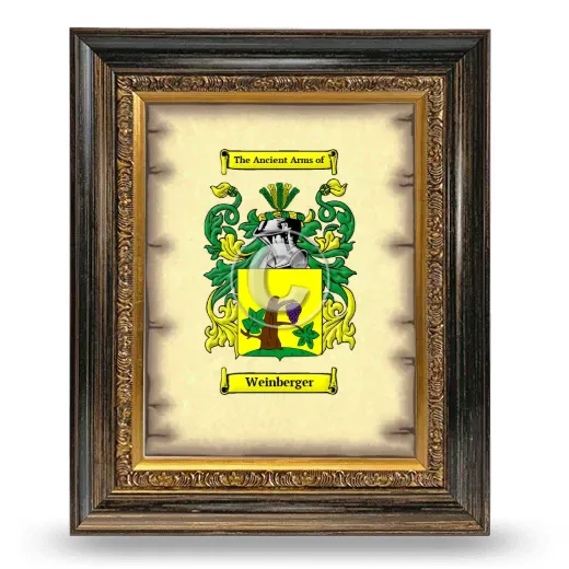 Weinberger Coat of Arms Framed - Heirloom