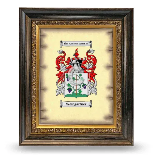 Weingartner Coat of Arms Framed - Heirloom