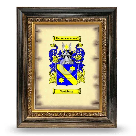 Weisberg Coat of Arms Framed - Heirloom
