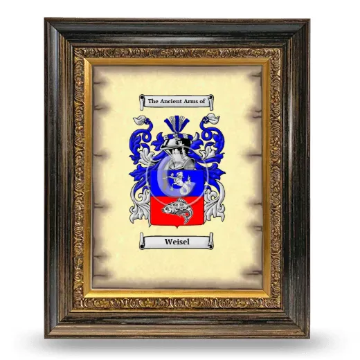 Weisel Coat of Arms Framed - Heirloom