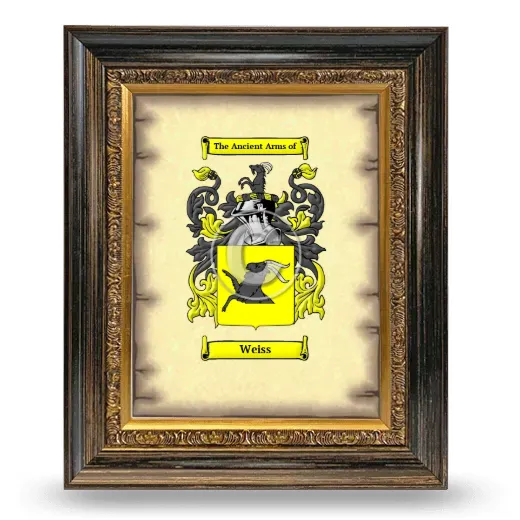 Weiss Coat of Arms Framed - Heirloom