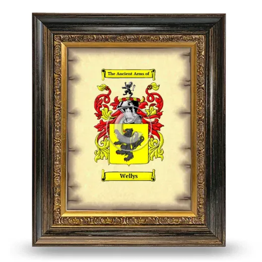 Wellys Coat of Arms Framed - Heirloom