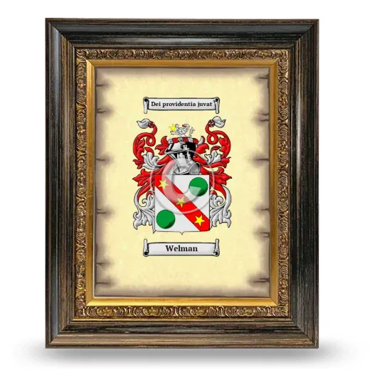 Welman Coat of Arms Framed - Heirloom