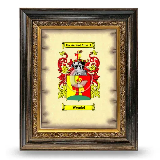 Wendel Coat of Arms Framed - Heirloom