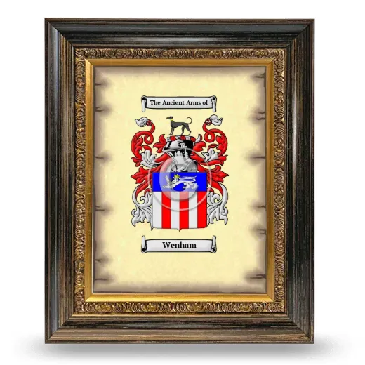 Wenham Coat of Arms Framed - Heirloom