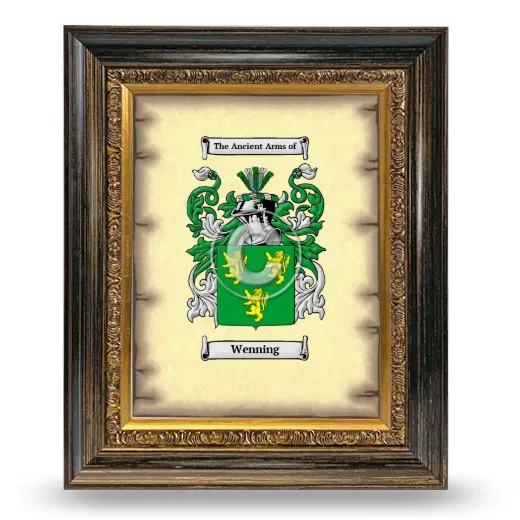 Wenning Coat of Arms Framed - Heirloom
