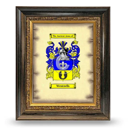 Wentzells Coat of Arms Framed - Heirloom