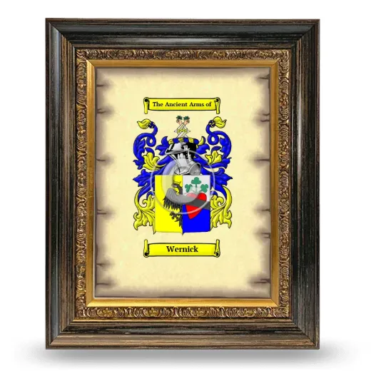 Wernick Coat of Arms Framed - Heirloom