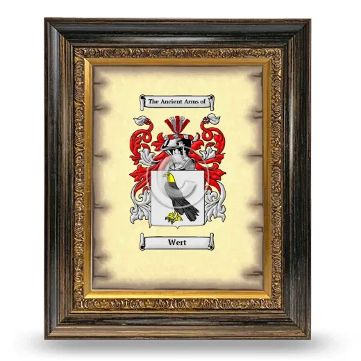 Wert Coat of Arms Framed - Heirloom