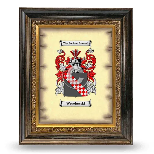 Weselowski Coat of Arms Framed - Heirloom