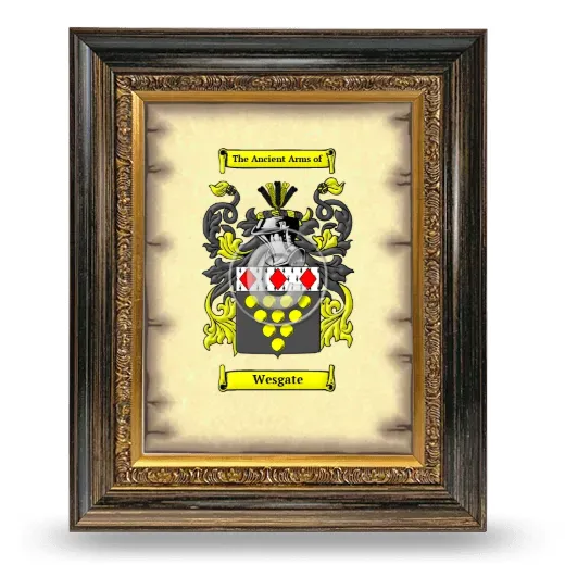 Wesgate Coat of Arms Framed - Heirloom