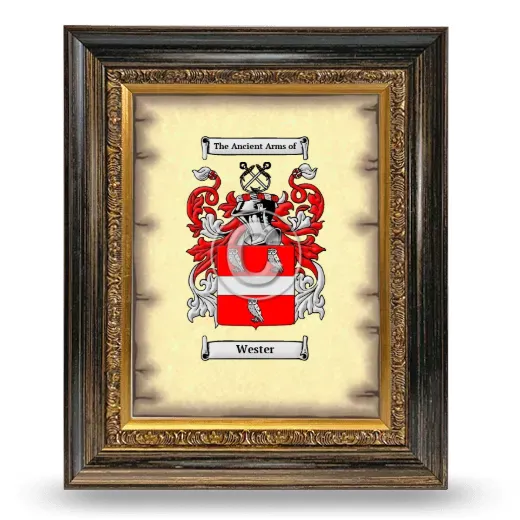 Wester Coat of Arms Framed - Heirloom