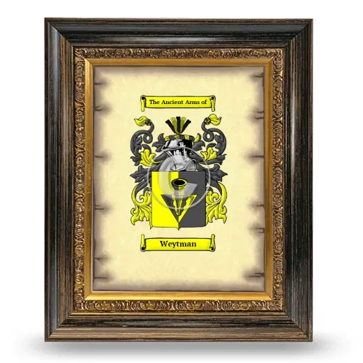 Weytman Coat of Arms Framed - Heirloom