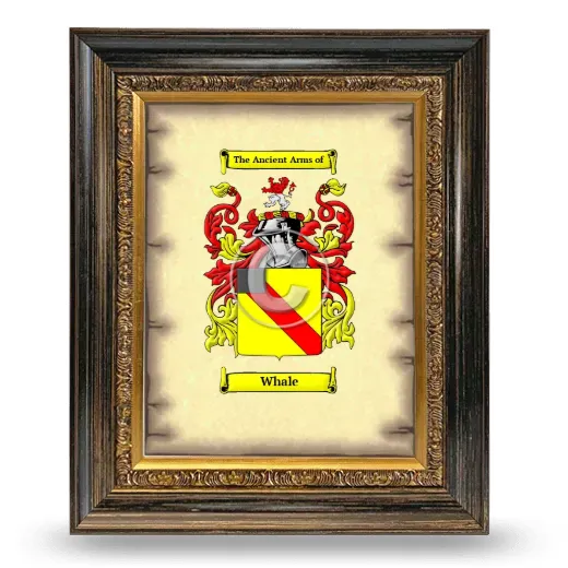 Whale Coat of Arms Framed - Heirloom