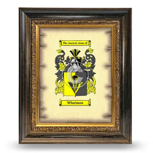 Whatman Coat of Arms Framed - Heirloom