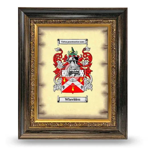 Wheelden Coat of Arms Framed - Heirloom