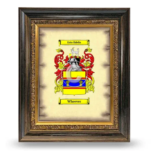 Wheever Coat of Arms Framed - Heirloom