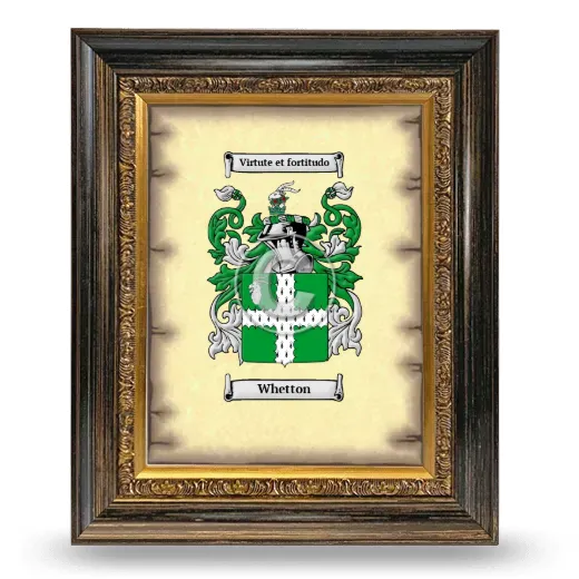 Whetton Coat of Arms Framed - Heirloom