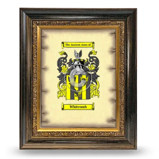 Whitcomb Coat of Arms Framed - Heirloom