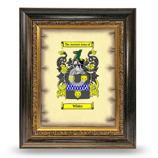 White Coat of Arms Framed - Heirloom