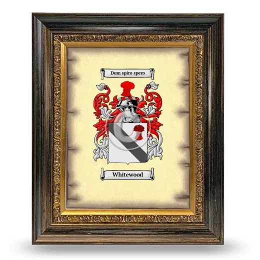 Whitewood Coat of Arms Framed - Heirloom