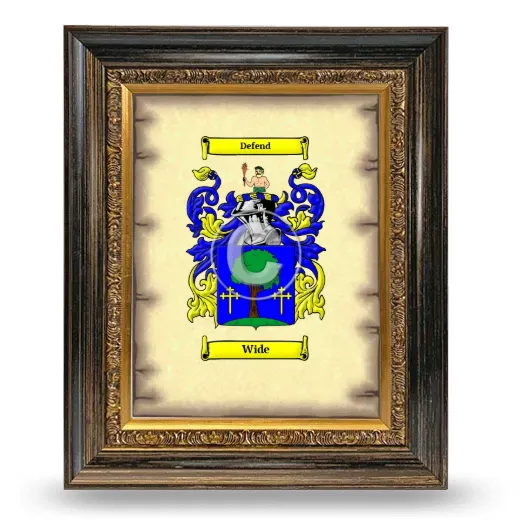 Wide Coat of Arms Framed - Heirloom