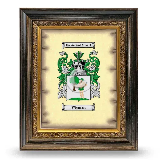 Wieman Coat of Arms Framed - Heirloom