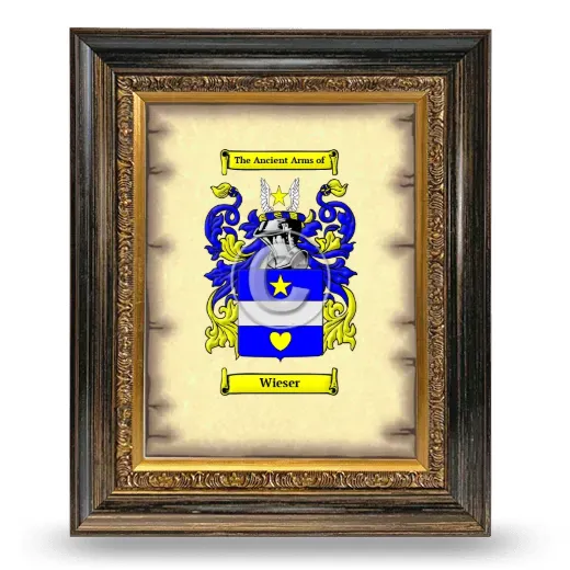 Wieser Coat of Arms Framed - Heirloom