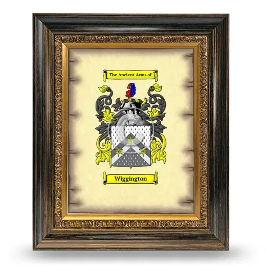 Wiggington Coat of Arms Framed - Heirloom