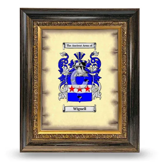 Wignell Coat of Arms Framed - Heirloom