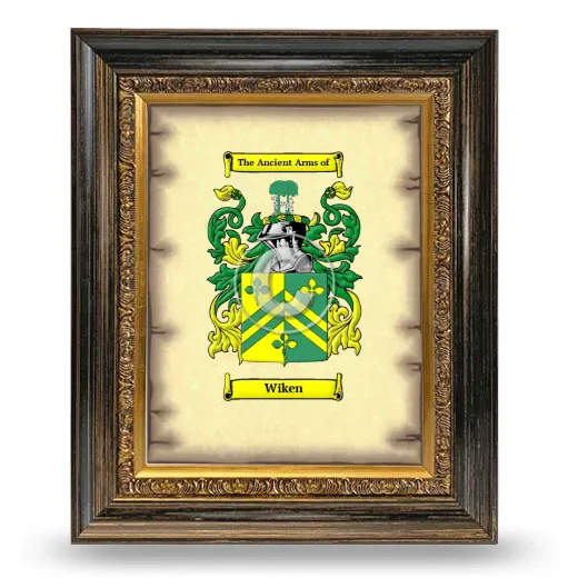 Wiken Coat of Arms Framed - Heirloom