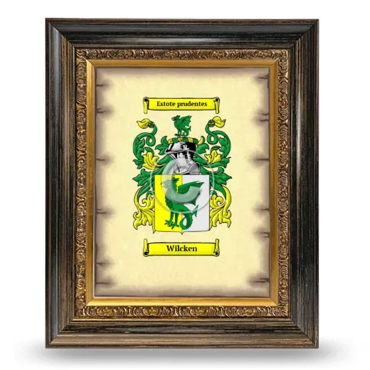 Wilcken Coat of Arms Framed - Heirloom