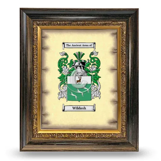 Wildash Coat of Arms Framed - Heirloom
