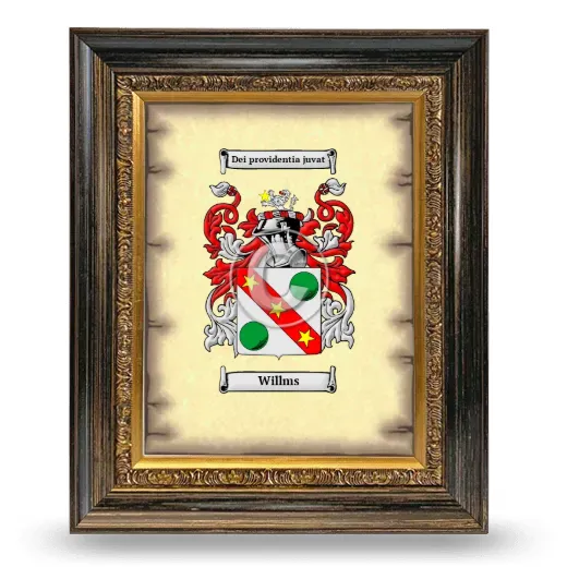 Willms Coat of Arms Framed - Heirloom